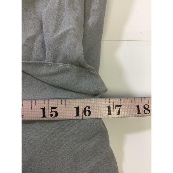 AW BRIDAL 14 1X plus grey bridesmaid mother of bride faux wrap dress NEW b48 - Picture 7 of 8